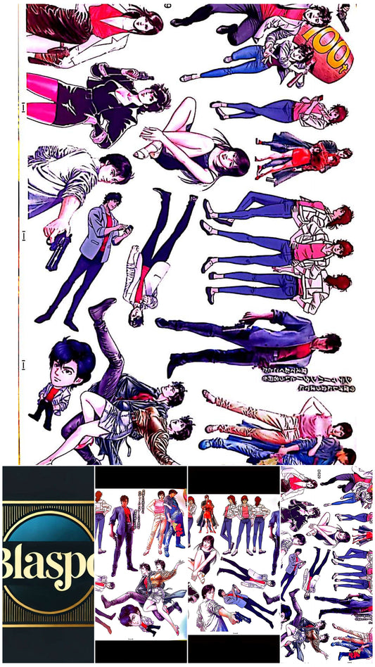 Sticker Mural Nicky Larson – City Hunter – Manga Japonais – 60 x 90 cm