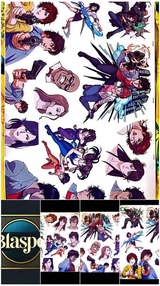 Sticker Mural Nicky Larson City Hunter – Planche Manga – 60 x 90 cm