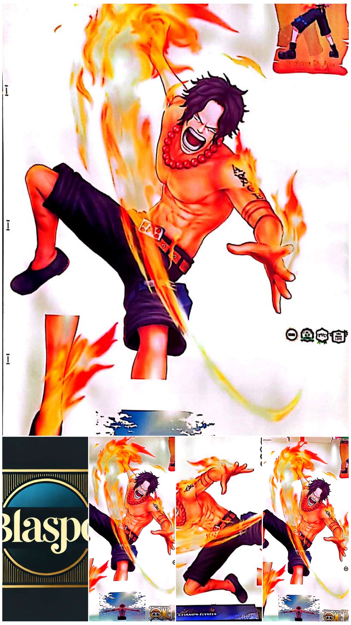 Sticker Mural One Piece portgas d. ace – Effet Flammes – 60 x 90 cm