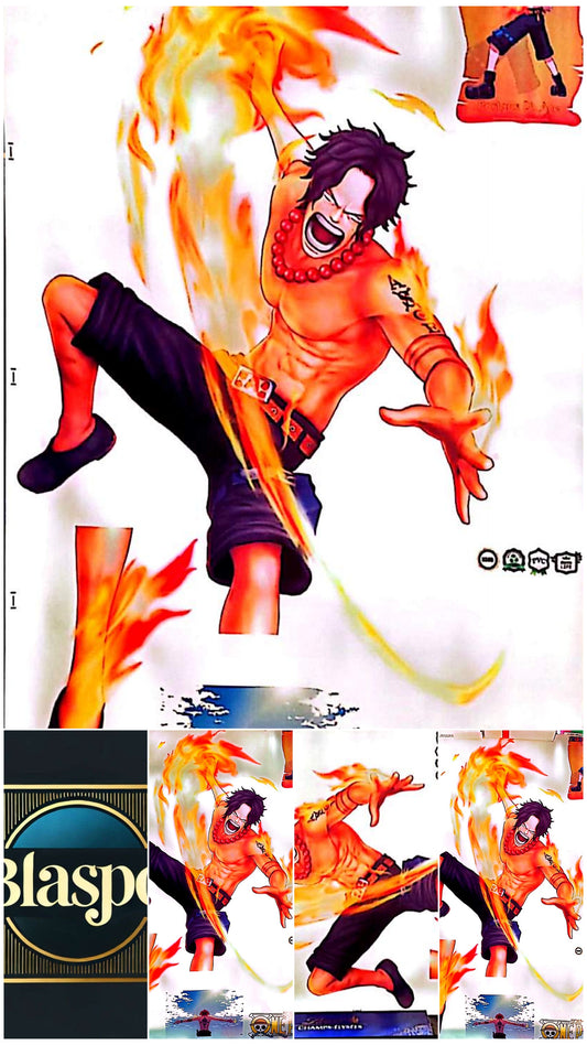 Sticker Mural One Piece portgas d. ace – Effet Flammes – 60 x 90 cm