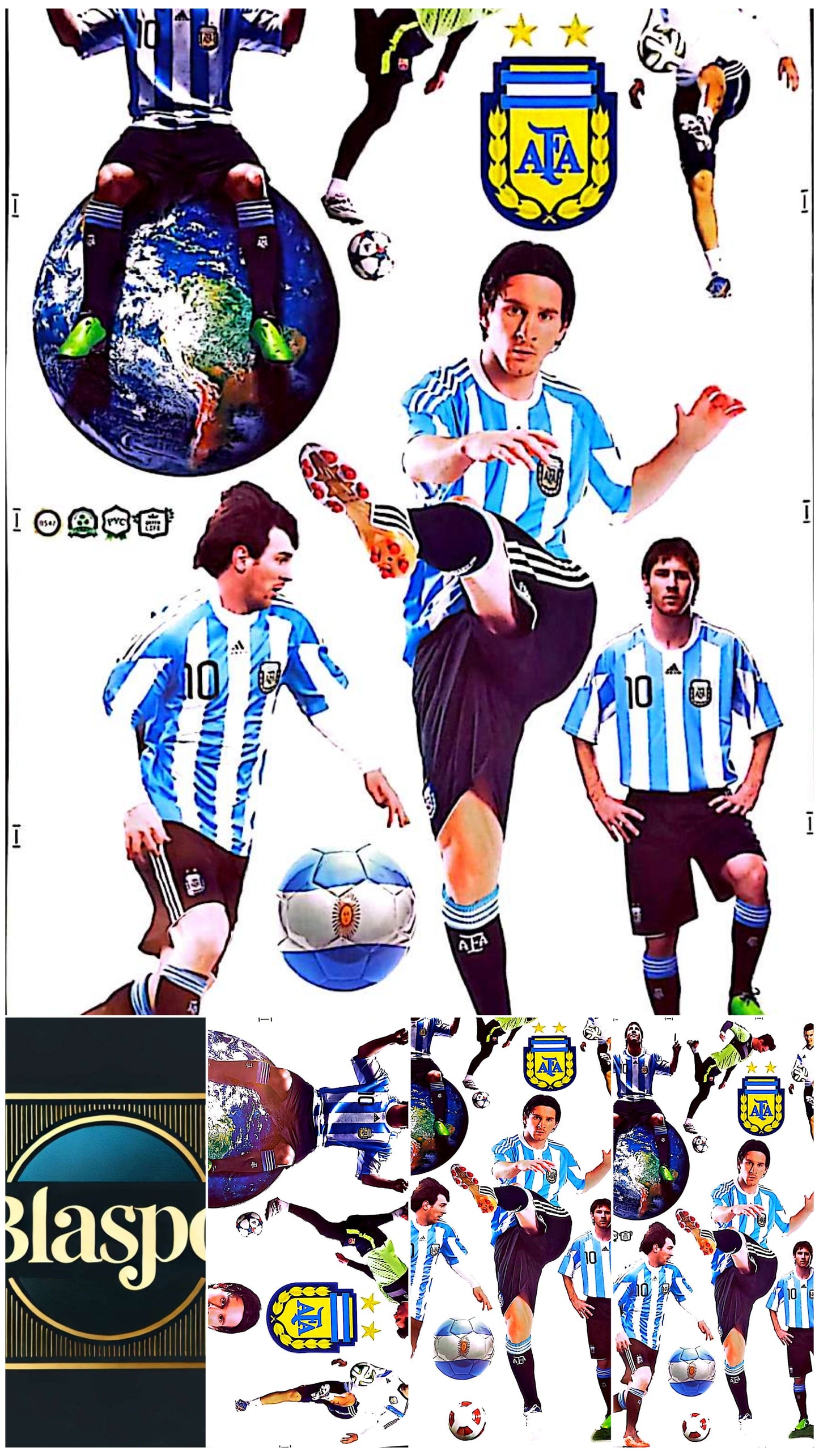 Sticker Mural Lionel Messi – Football Argentine – Grand Format 60 x 90 cm