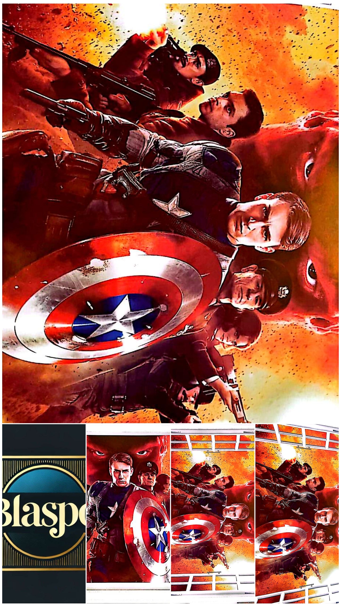 Sticker Mural Captain America – Marvel Avengers – Grand Format 60 x 90 cm