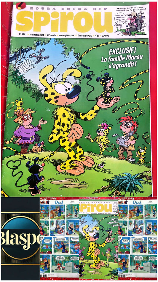 Magazine BD Spirou n°3992 – La famille Marsu s’agrandit – Éditions Dupuis – Octobre 2014