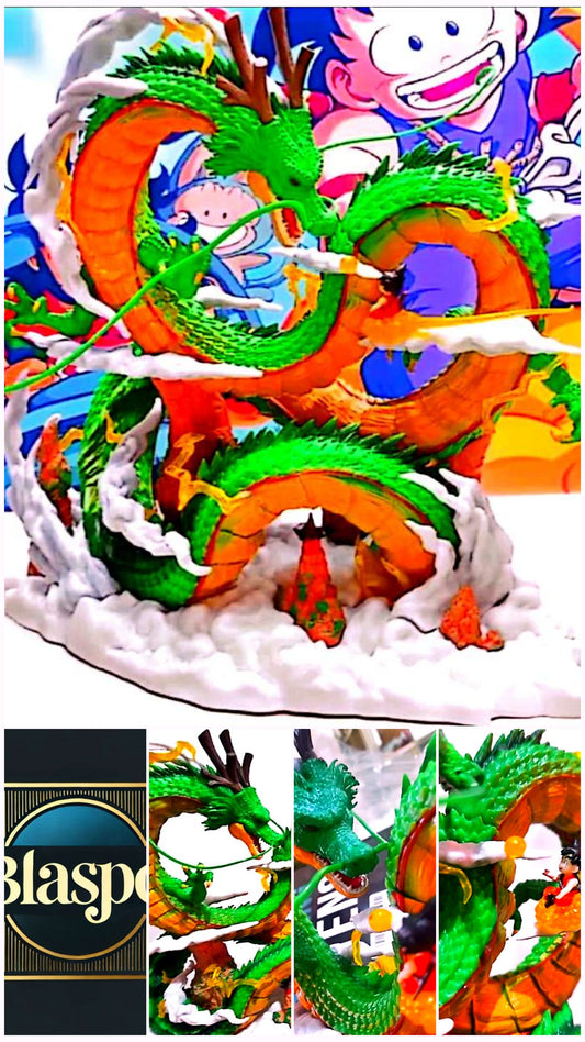 Figurine Shenron Dragon Ball avec Son Goku – PVC – 20 à 22 cm – Figurine décorative manga