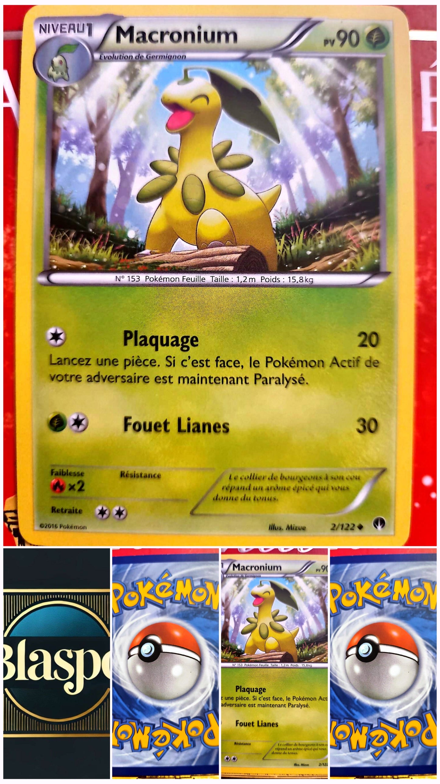 Carte Pokémon Macronium 2/122 – Niveau 1 – PV 90 – Version française – Carte à l’unité