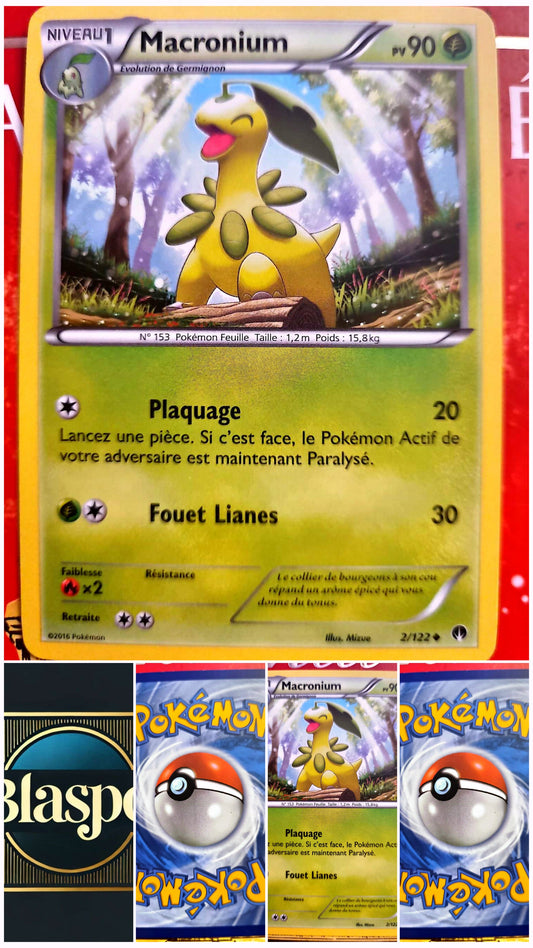 Carte Pokémon Macronium 2/122 – Niveau 1 – PV 90 – Version française – Carte à l’unité