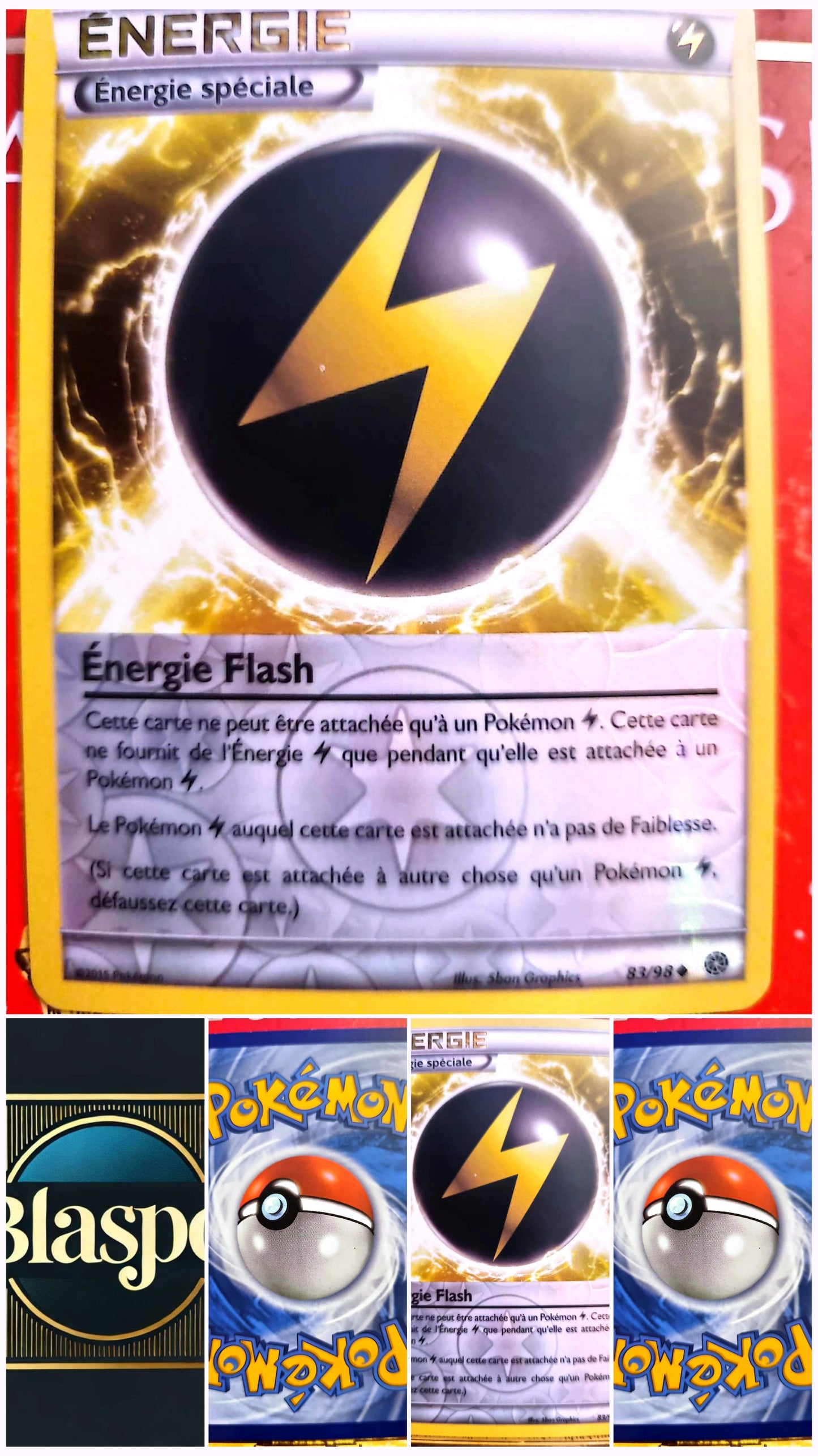 Carte Pokémon Énergie Spéciale Énergie Flash 83/98 – Version française – Carte à l’unité