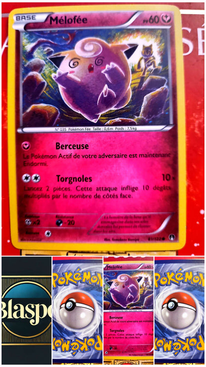 Carte Pokémon Mélofée 61/122 – PV 60 – Version française – Carte à l’unité
