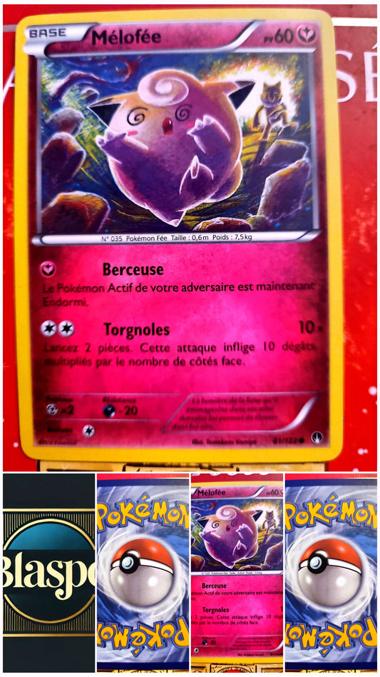 Carte Pokémon Mélofée 61/122 – PV 60 – Version française – Carte à l’unité