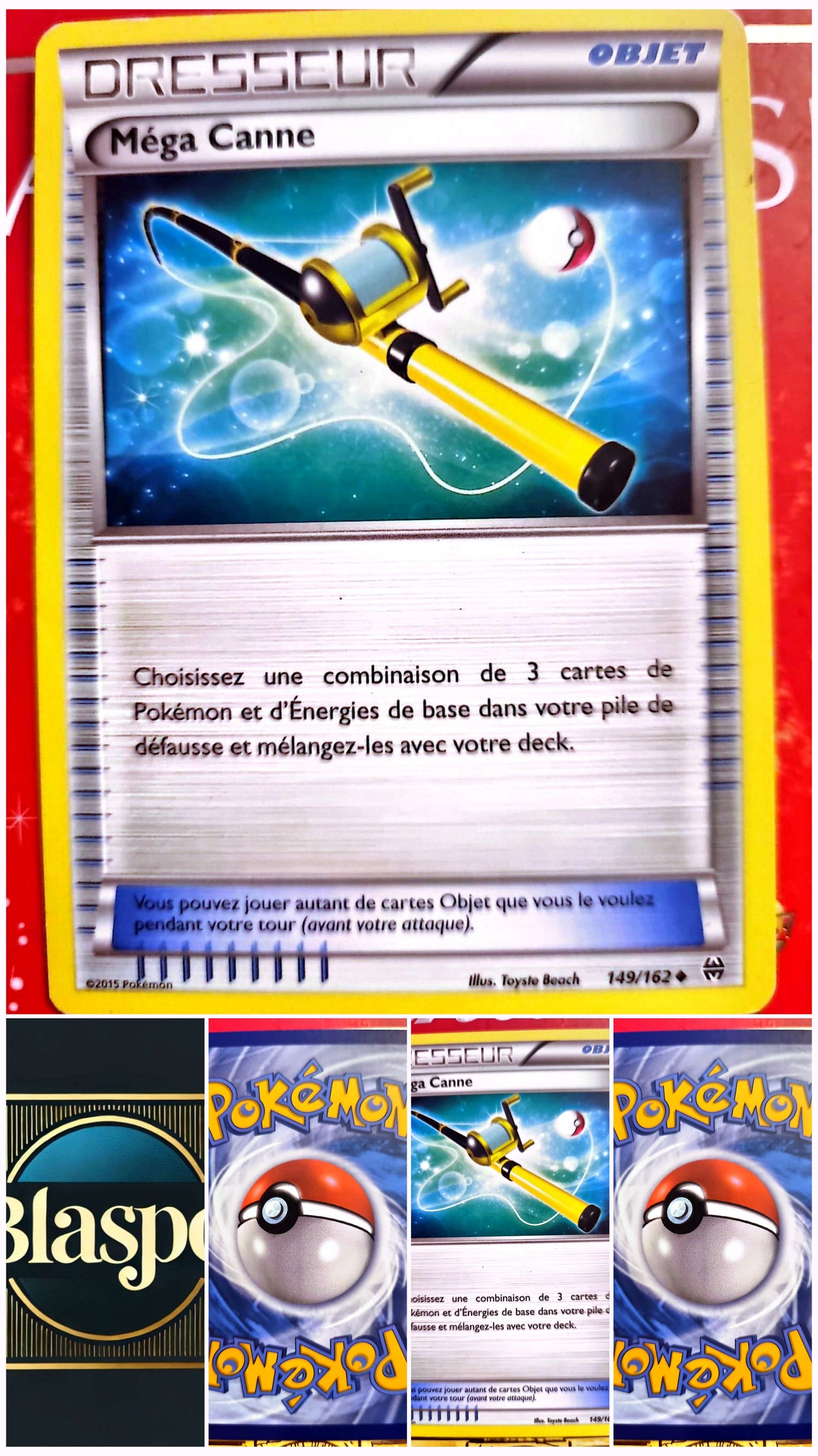 Carte Pokémon Dresseur Méga Canne 149/162 – Version française – Carte à l’unité
