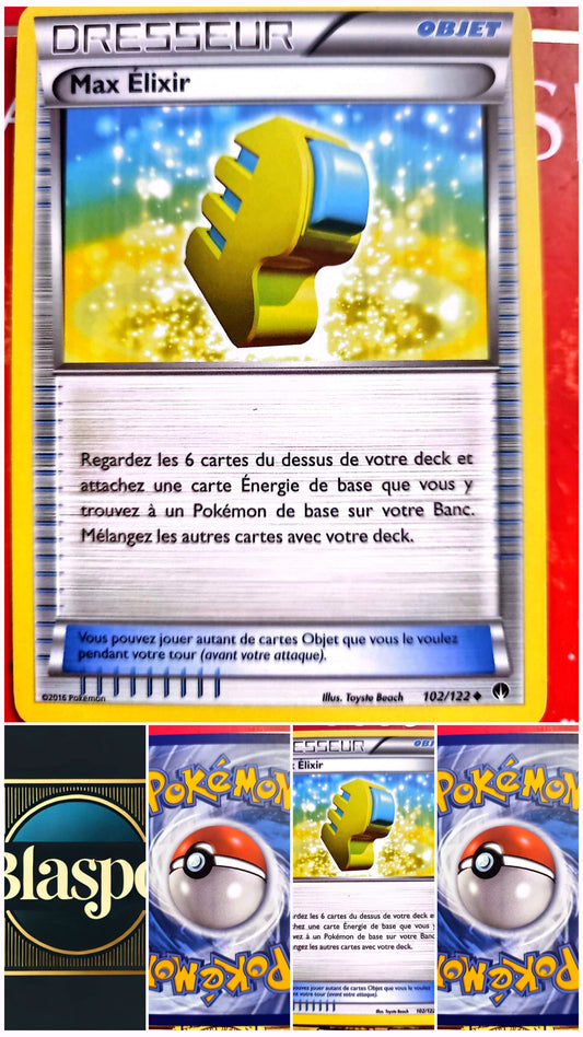 Carte Pokémon Dresseur Max Élixir 102/122 – Version française – Carte à l’unité