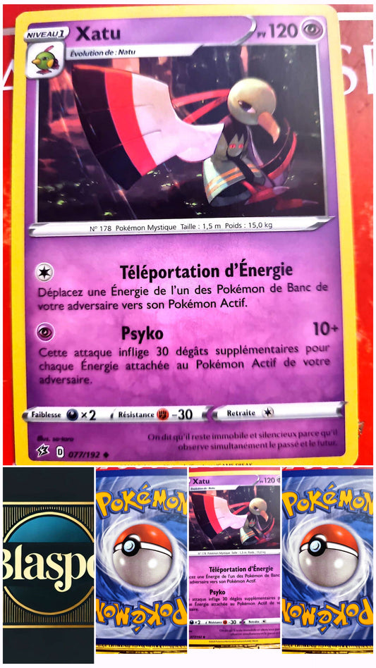 Carte Pokémon Xatu 077/192 – PV 120 – Version française – Carte à l’unité
