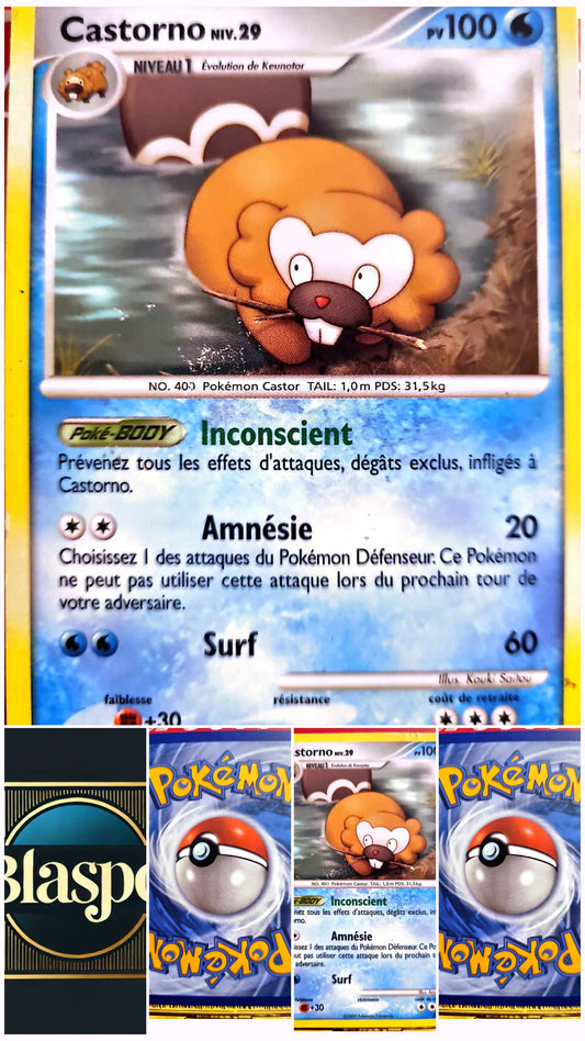 Carte Pokémon Castorno 32/100 – PV 100 – Version française – Carte à l’unité