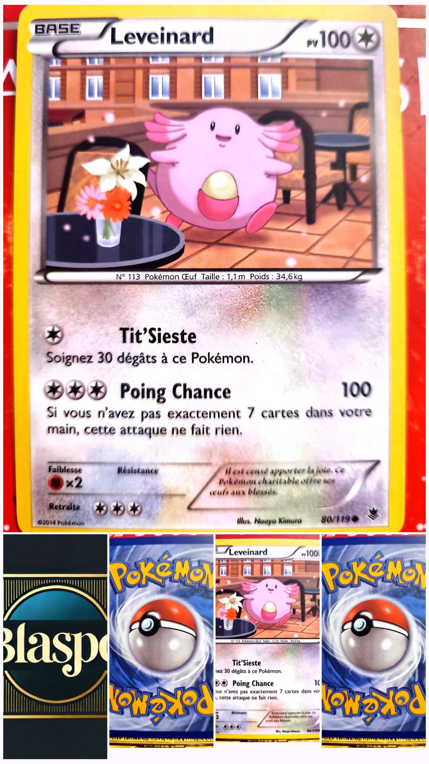 Carte Pokémon Leveinard 80/119 – PV 100 – Version française – Carte à l’unité