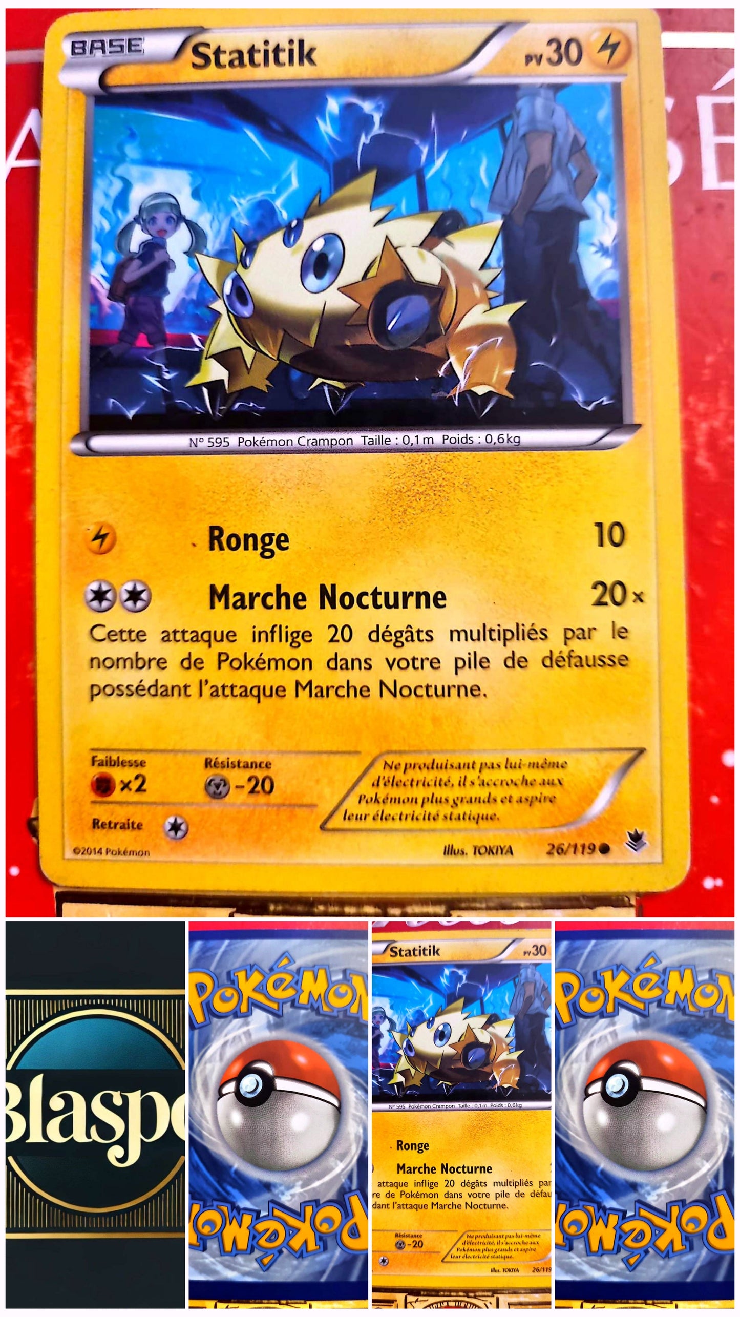 Carte Pokémon Statitik 26/119 – Pokémon Crampon – Carte Officielle Française