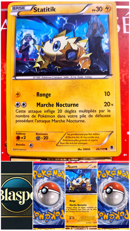 Carta Pokémon Joltik 26/119 – Pokémon Crampon – Carta Oficial Francesa