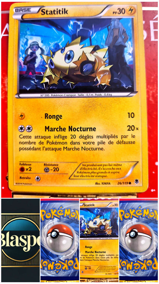 Carte Pokémon Statitik 26/119 – Pokémon Crampon – Carte Officielle Française