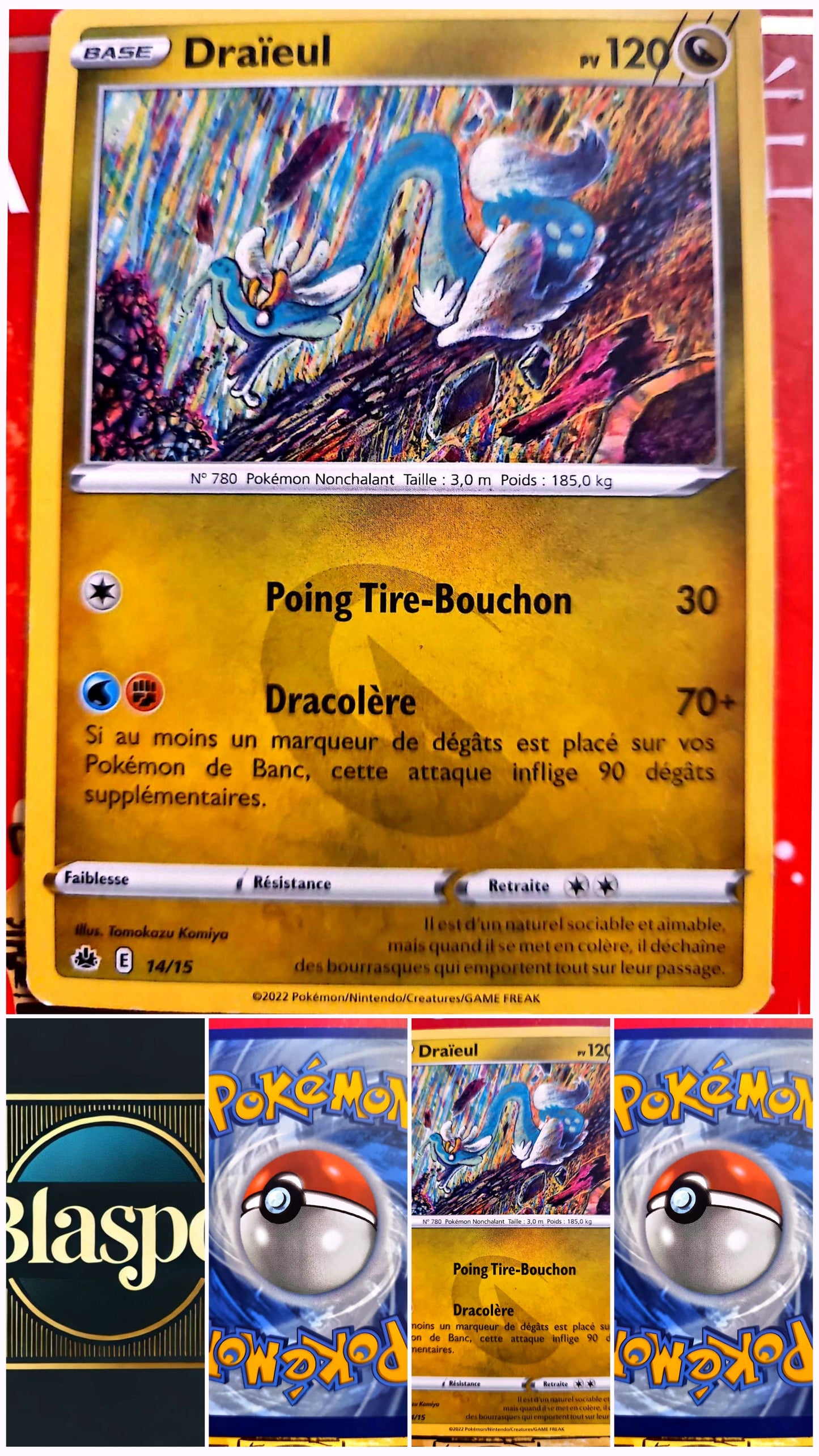 Carte Pokémon Draïeul 14/15 – Pokémon Nonchalant – Carte Officielle Française