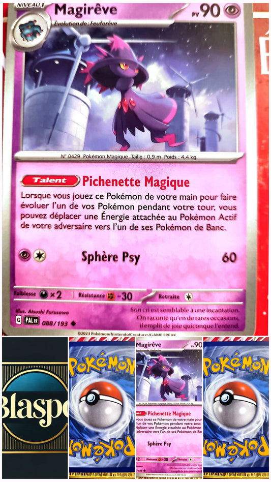 Carte Pokémon Magirêve 088/193 – PV 90 – Pokémon Psy – Version française – Carte à l’unité