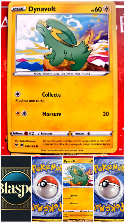 Carte Pokémon Dynavolt 051/185 – Version française – Carte à l’unité