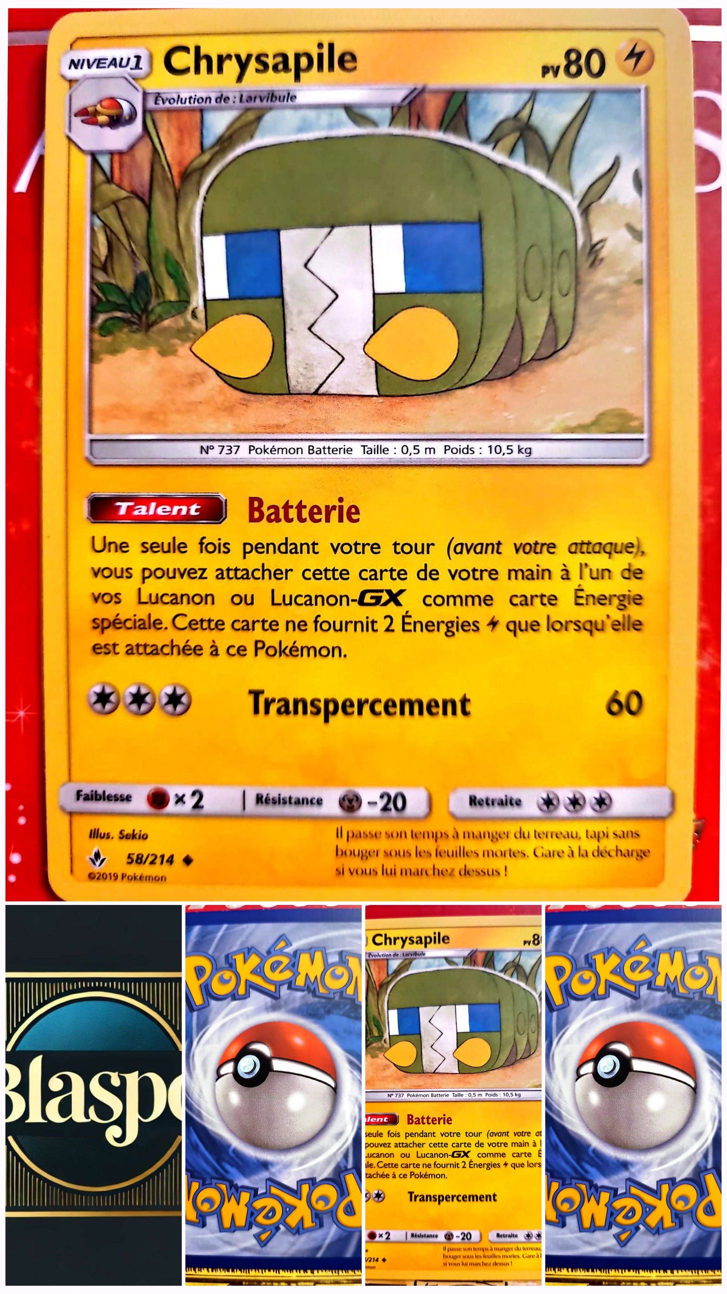 Carte Pokémon Chrysapile 58/214 – Version française – Carte à l’unité
