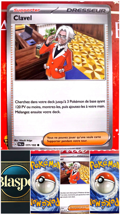 Carte Pokémon Supporter Clavel 177/193 – Version française – Carte à l’unité