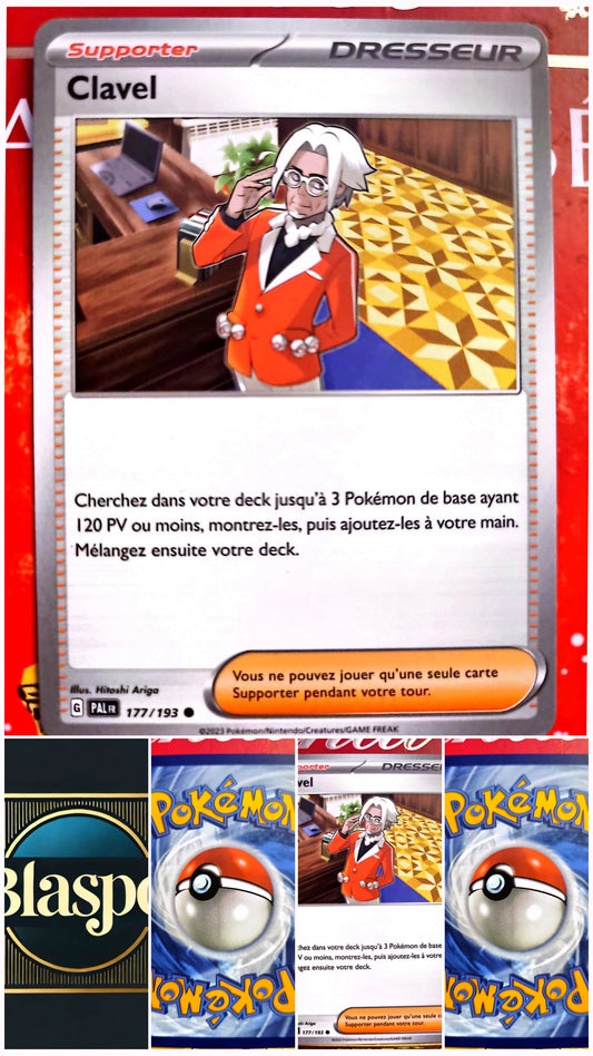 Carte Pokémon Supporter Clavel 177/193 – Version française – Carte à l’unité