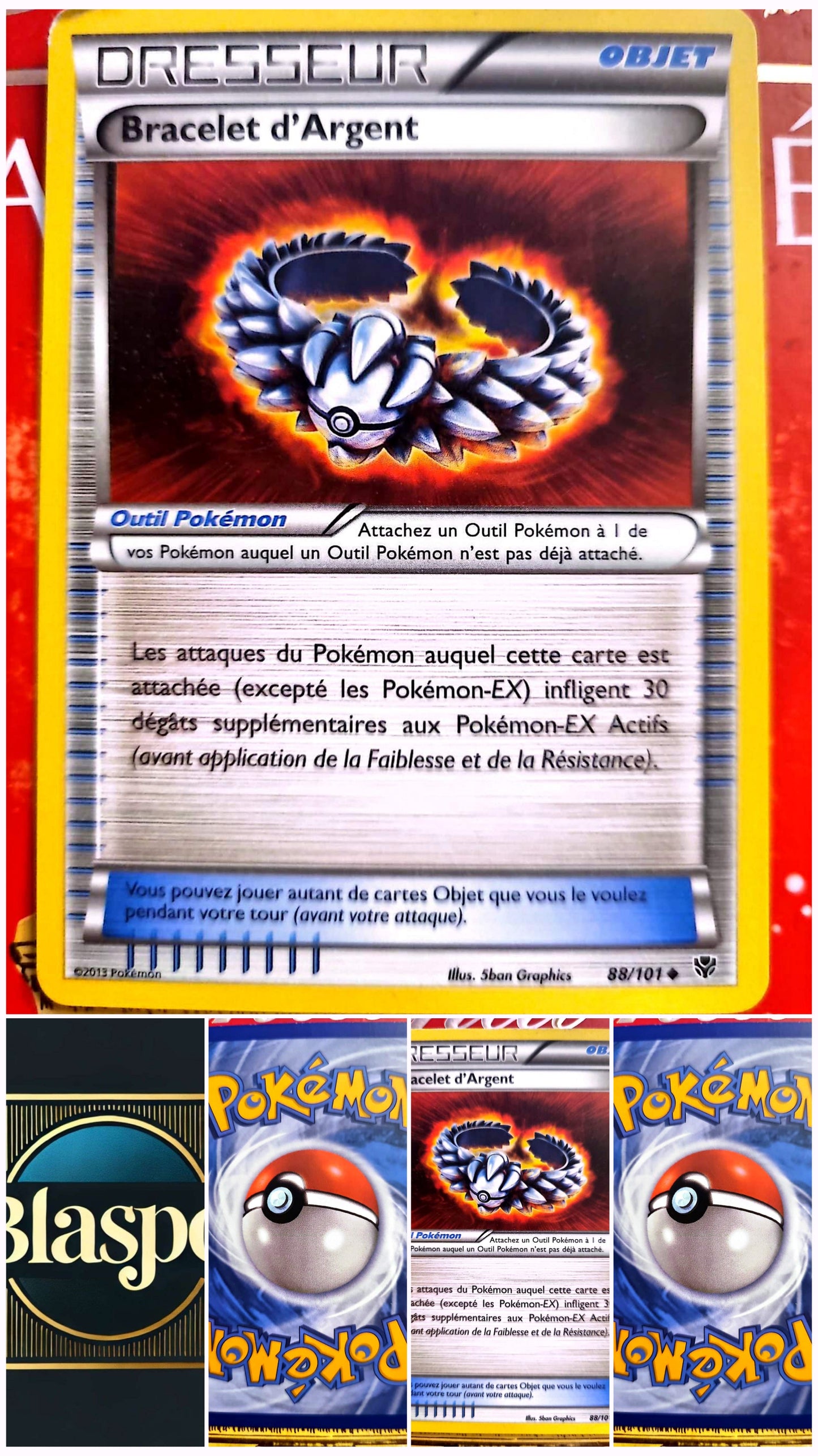 Carte Pokémon Objet Bracelet d’Argent 88/101 – Version française – Carte à l’unité