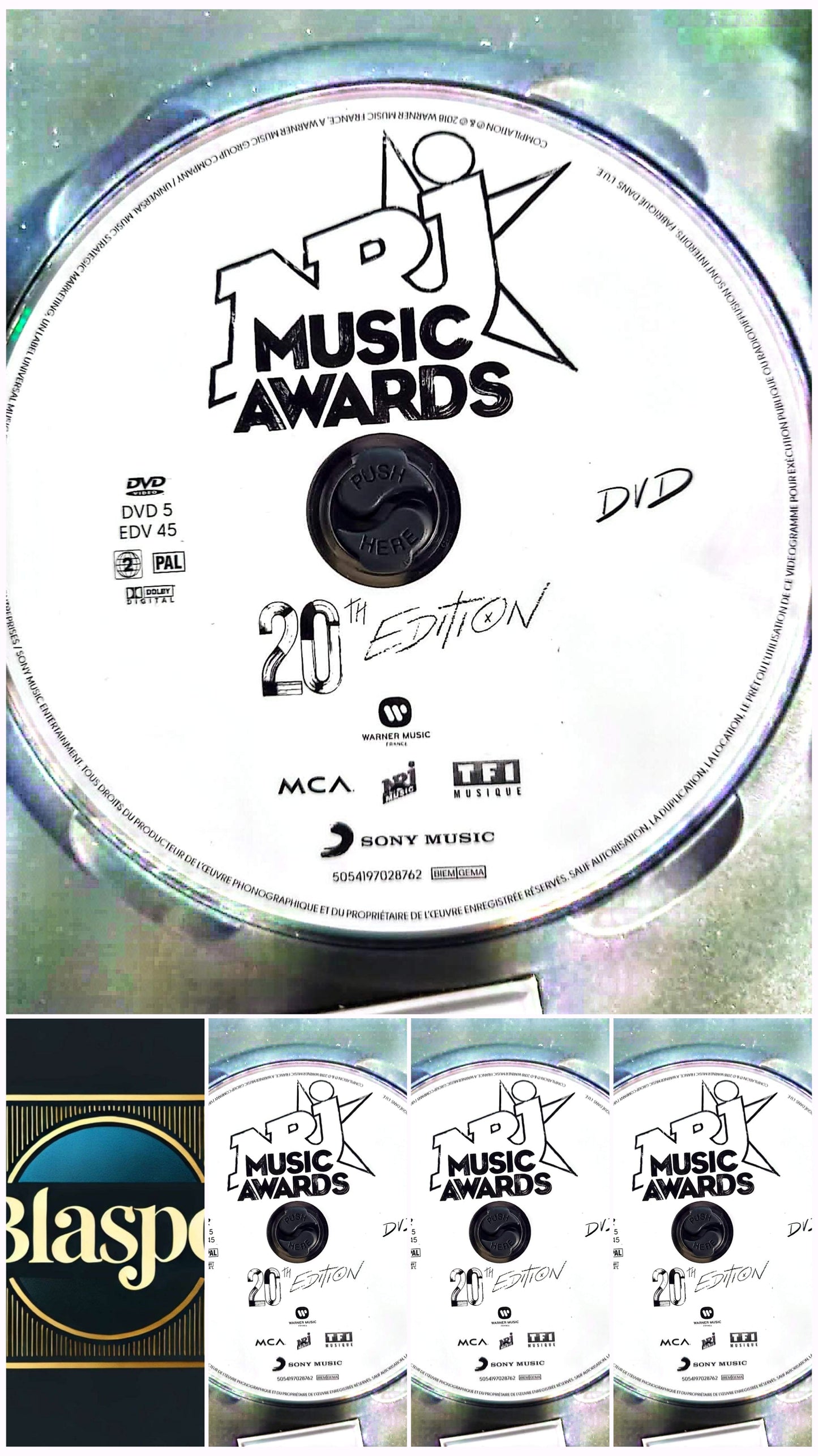 NRJ Music Awards – 20e Édition – DVD Vidéo – PAL