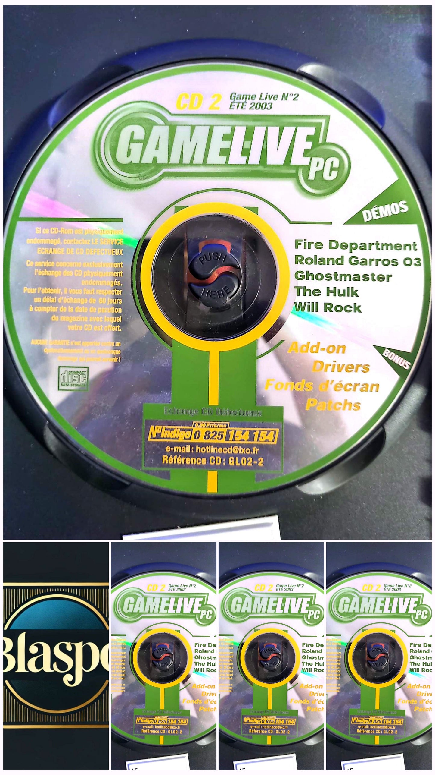 GameLive PC – CD 2 Démo Jeux – Été 2003 – CD-ROM seul
