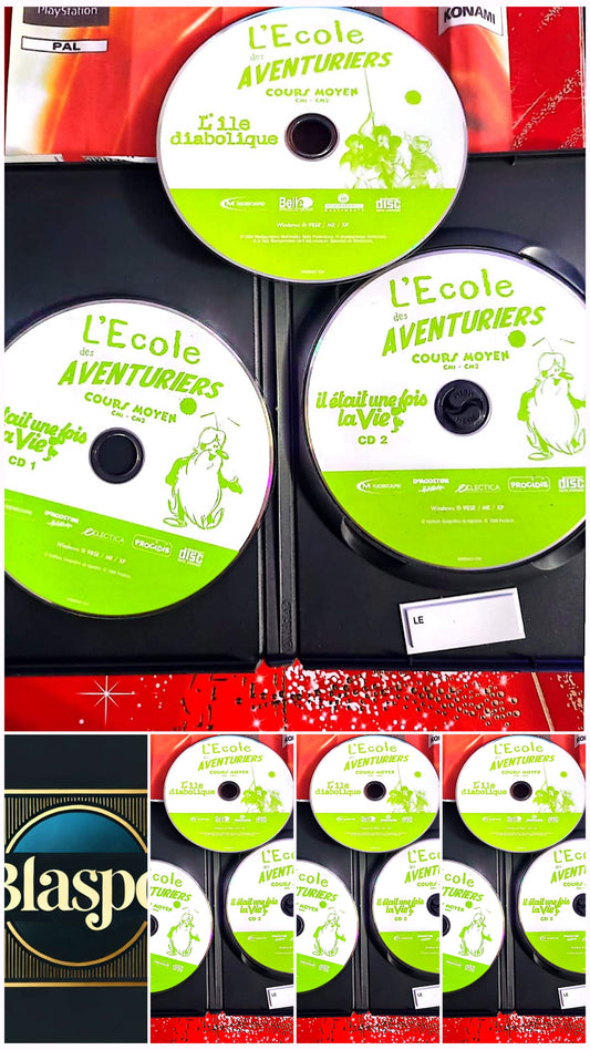 L’École des Aventuriers – Cours Moyen CM1-CM2 – Jeu éducatif PC – 3 CD