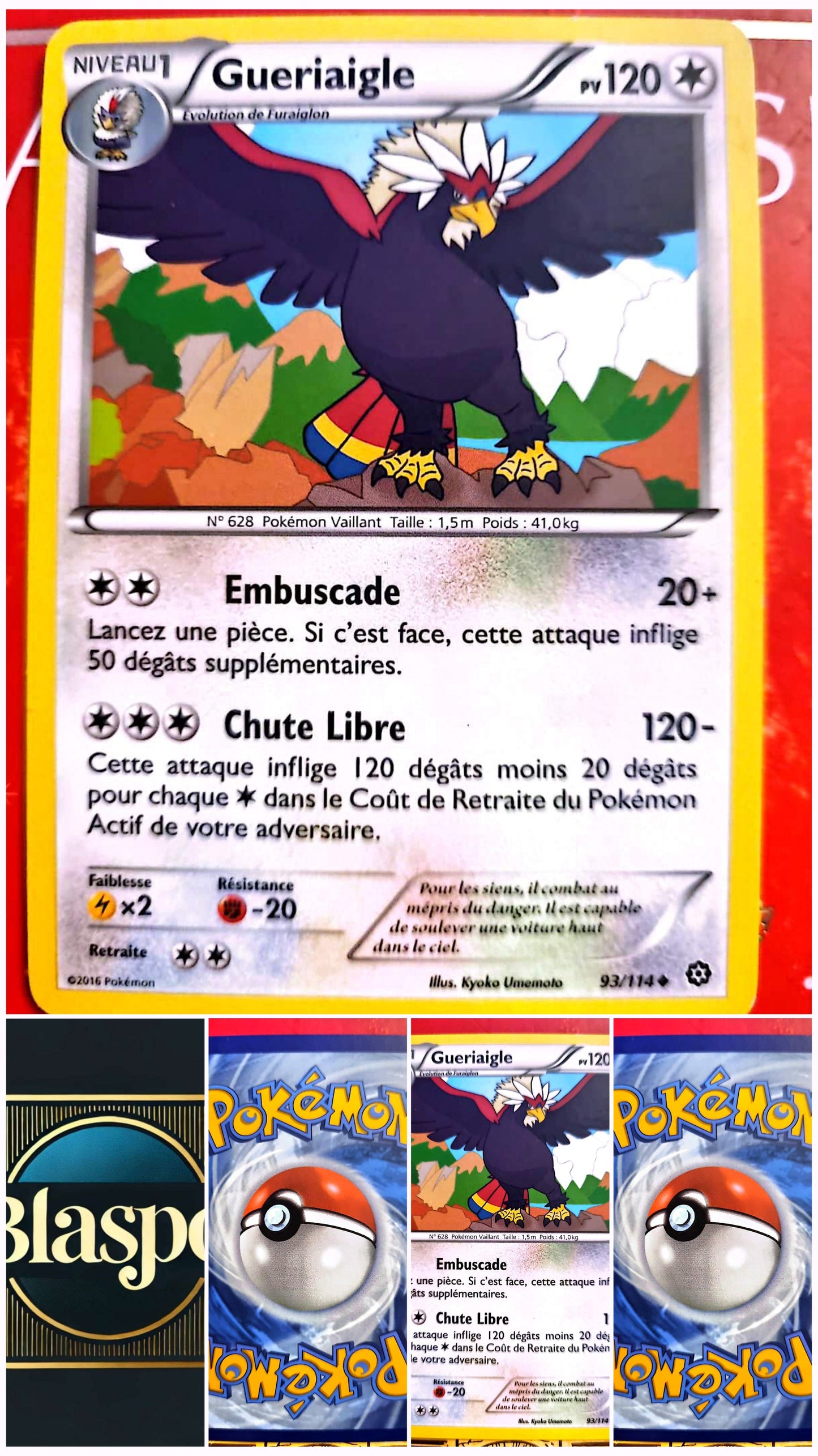 Carte Pokémon Gueriaigle 93/114 – Version française – Carte à l’unité