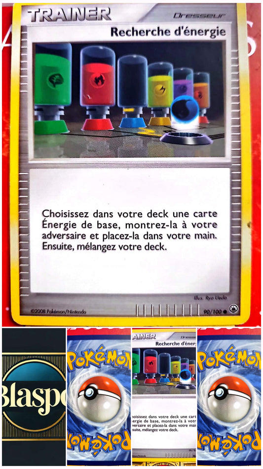Carte Pokémon Dresseur Recherche d’Énergie 90/100 – Version française – Carte à l’unité
