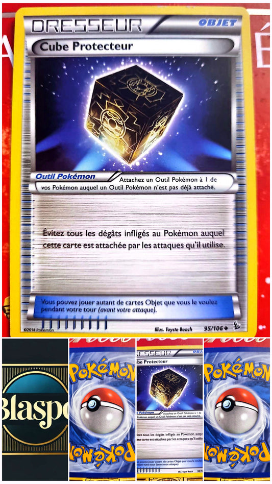 Carte Pokémon Dresseur Cube Protecteur 95/106 – Objet – Version française – Carte à l’unité