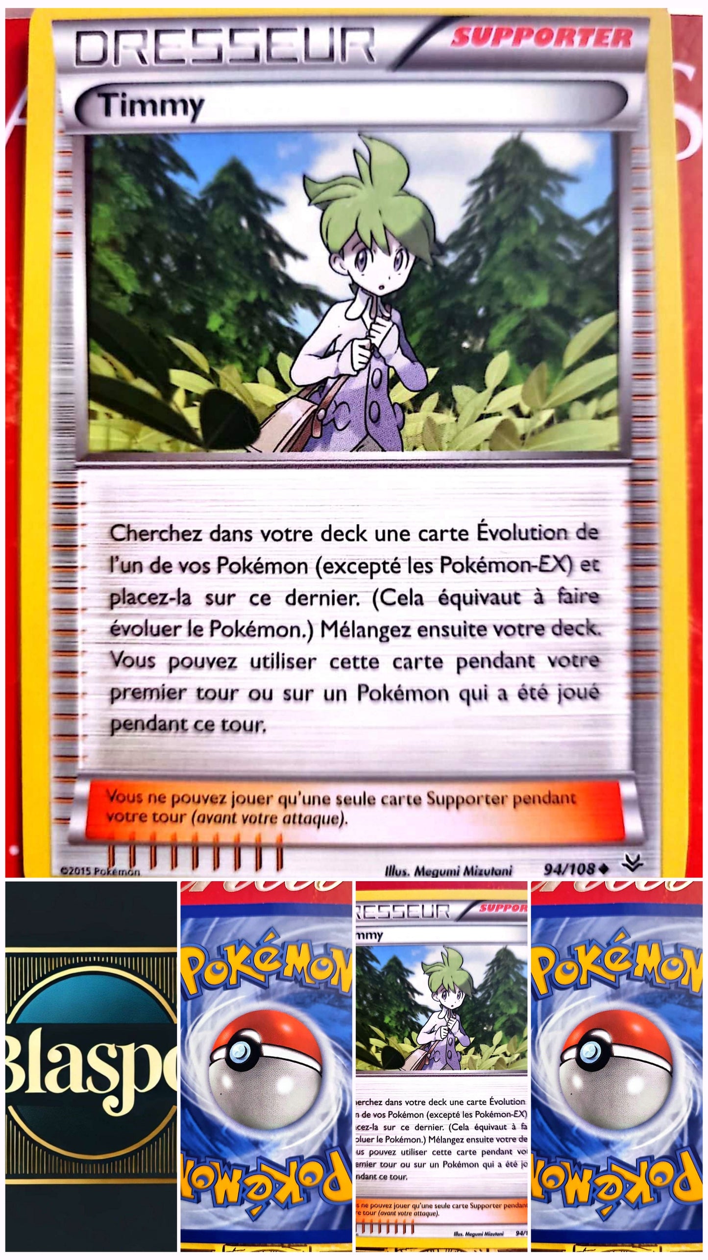 Carte Pokémon Dresseur Timmy 94/108 – Supporter – Version française – Carte à l’unité