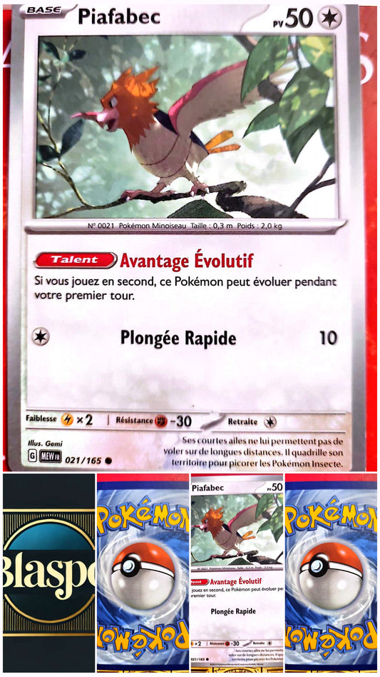 Carte Pokémon Piafabec 021/165 – Version française – Carte à l’unité