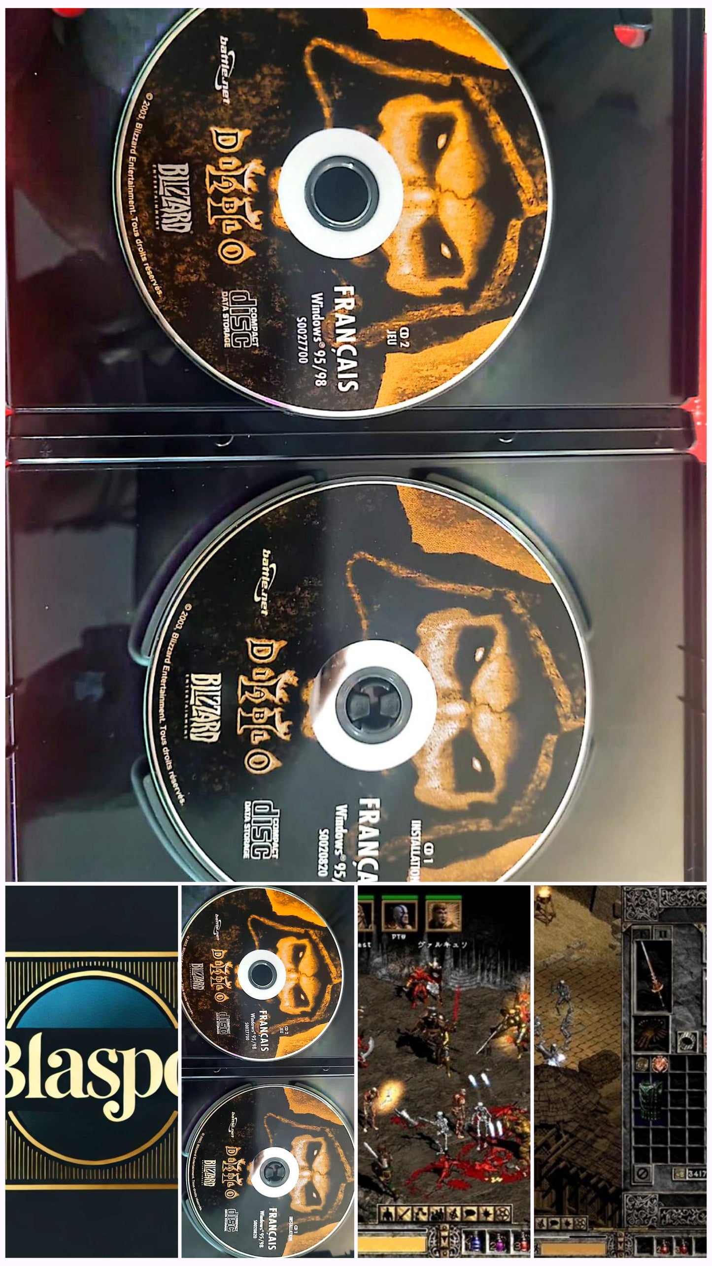 Diablo II – Disques 1 et 2 – PC CD-ROM – Incomplet – Sans Clé