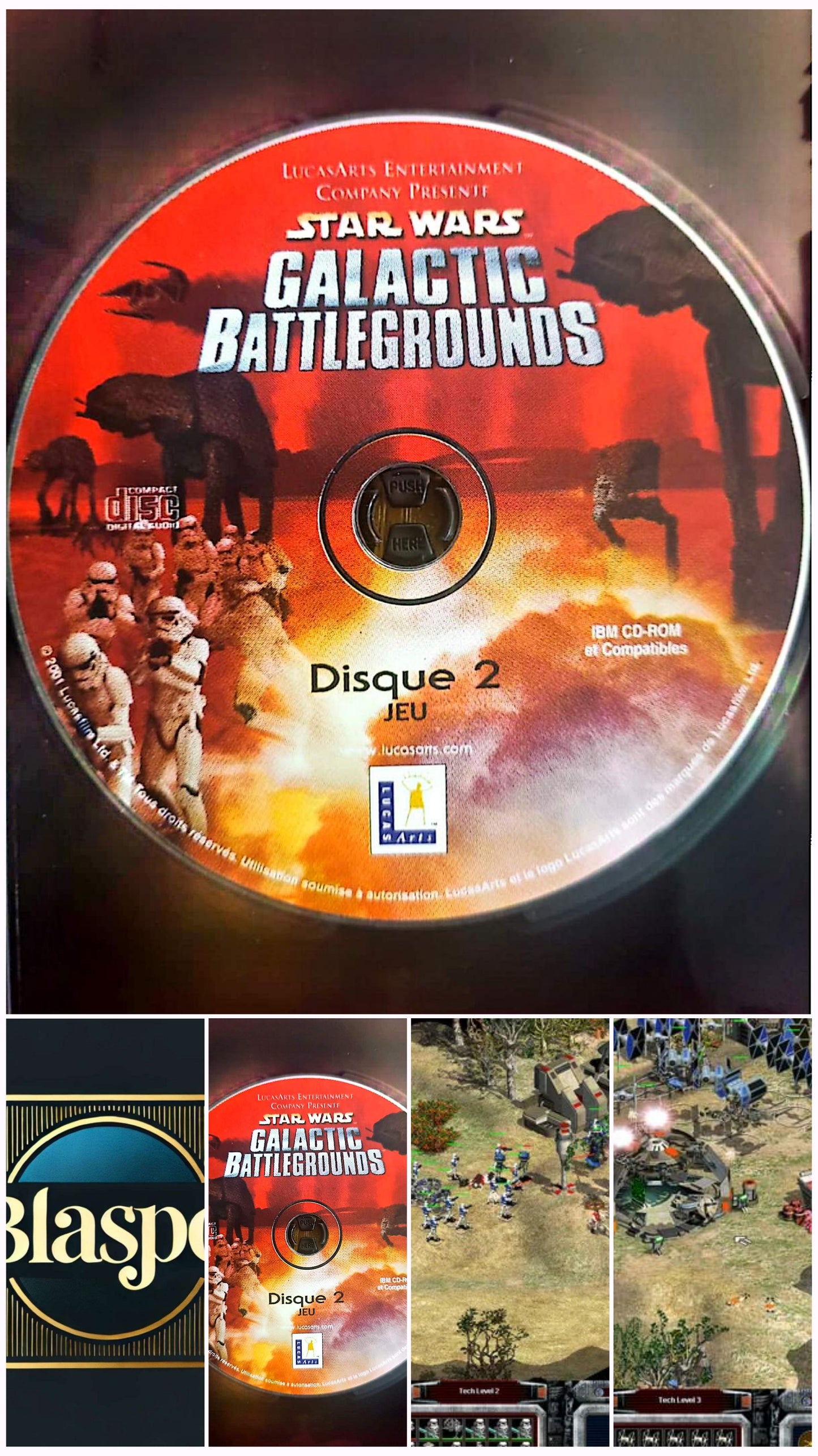 Star Wars Galactic Battlegrounds – Disque 2 Jeu – PC CD-ROM – Sans Clé – Disque Seul