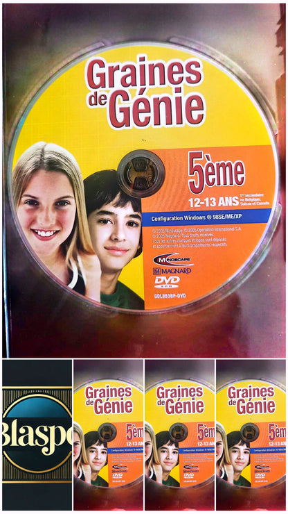Graines de Génie – 7th Grade – 12-13 Years Old – Educational PC Software – DVD-ROM – Disc Only