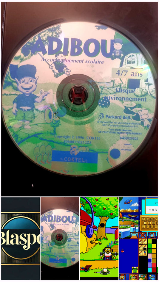 Adibou – Accompagnement scolaire 4/7 ans – CD-ROM PC éducatif – Disque seul – Fonctionnel – Sans boîtier