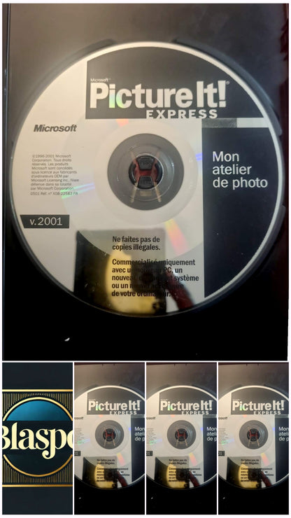 Microsoft Picture It! Express v2001 – Logiciel photo PC – CD-ROM – Disque seul – Fonctionnel – Sans boîtier