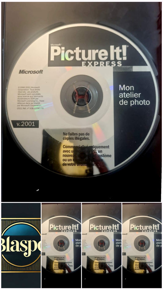 Microsoft Picture It! Express v2001 – Logiciel photo PC – CD-ROM – Disque seul – Fonctionnel – Sans boîtier