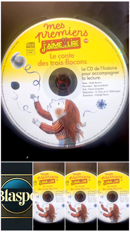 Mes Premiers J’aime Lire – Le Conte des Trois Flocons – CD Audio – Disque seul – Fonctionnel – Sans boîtier