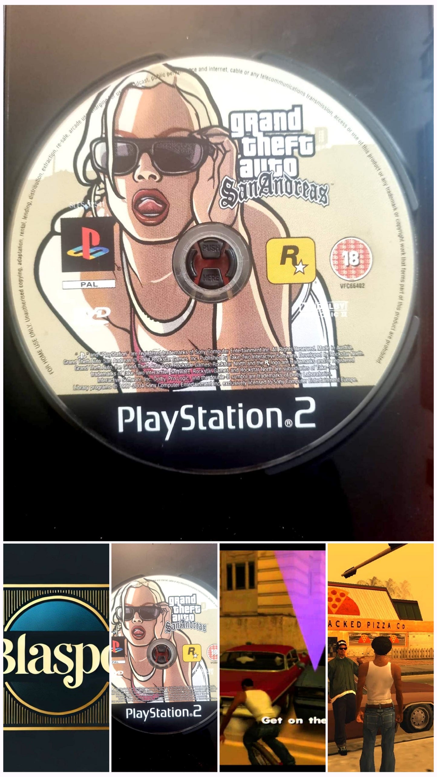 Grand Theft Auto San Andreas – Jeu PS2 – Disque seul – Fonctionnel – Sans boîtier – PAL