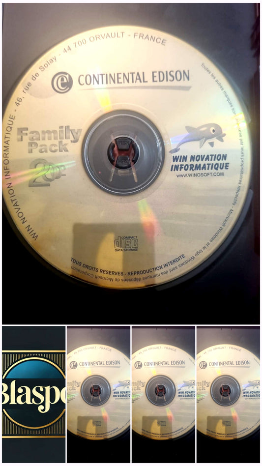 Family pack 200 – CD-ROM Informatique – Compilation Logiciels – Sans boîtier – Fonctionnel