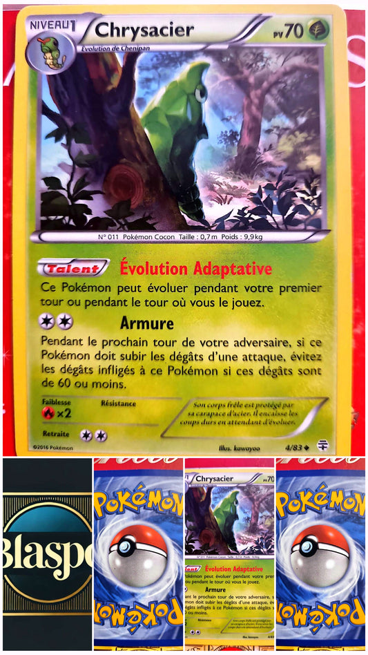 Carte Pokémon Chrysacier PV 70 – Évolution – Carte Officielle – Française