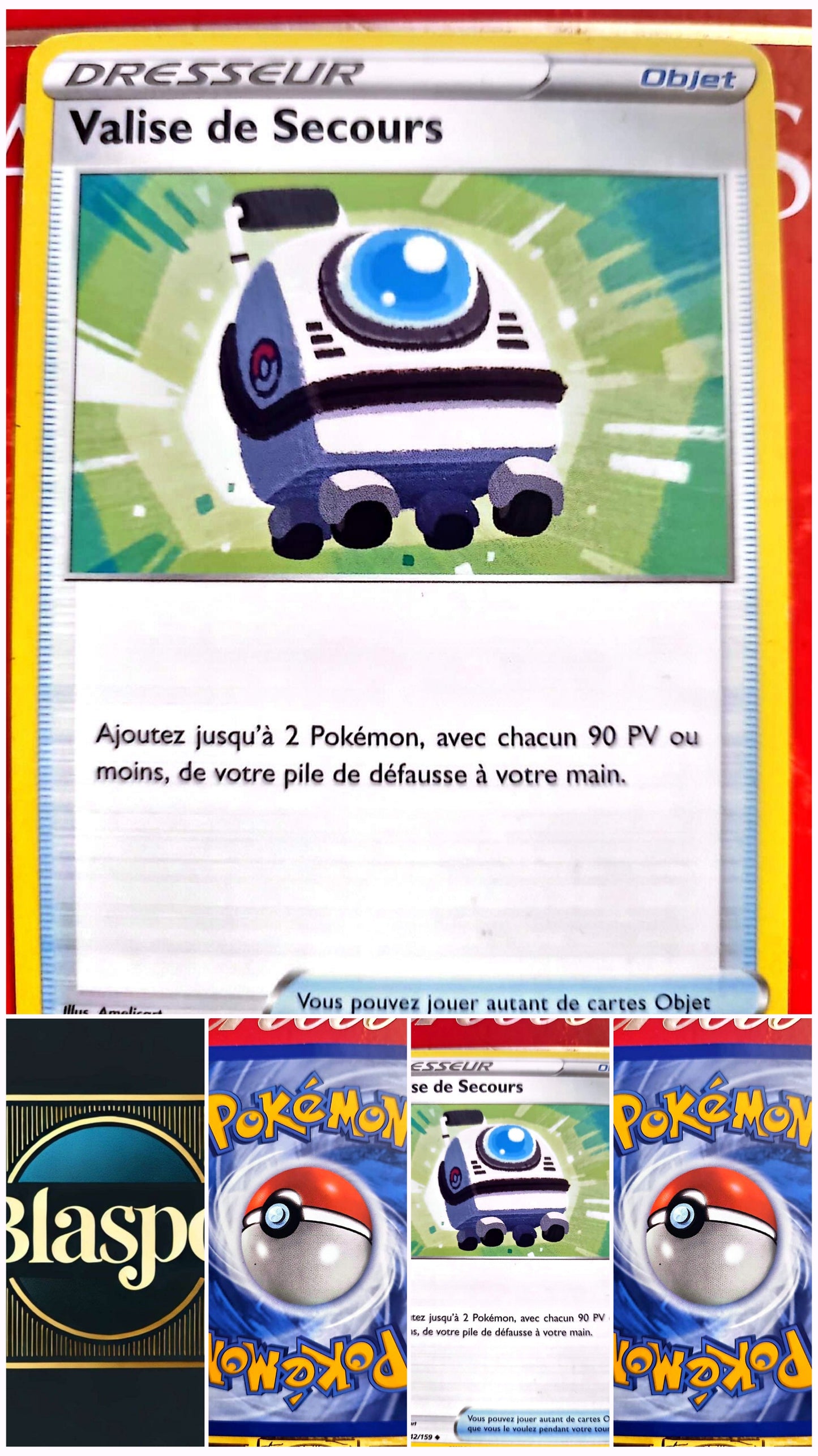 Carte Pokémon Dresseur – Valise de Secours – Objet – Carte Officielle – FR