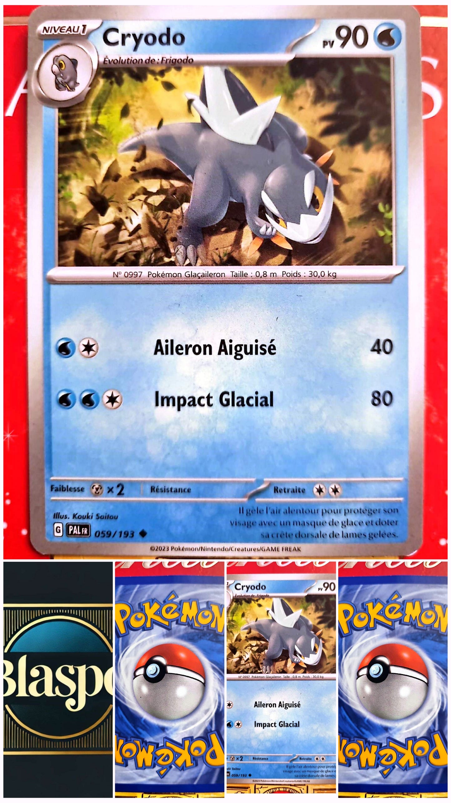 Carte Pokémon Cryodo PV 90 – Évolution – Carte Officielle – Française