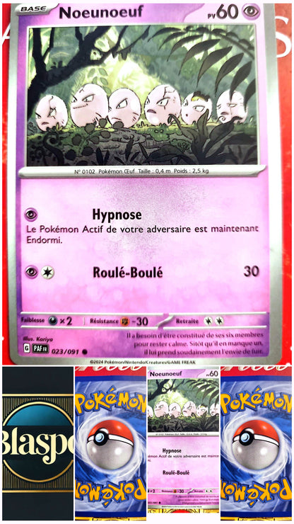 Exeggcute Pokémon Card 60 HP – Basic – Official Card – French