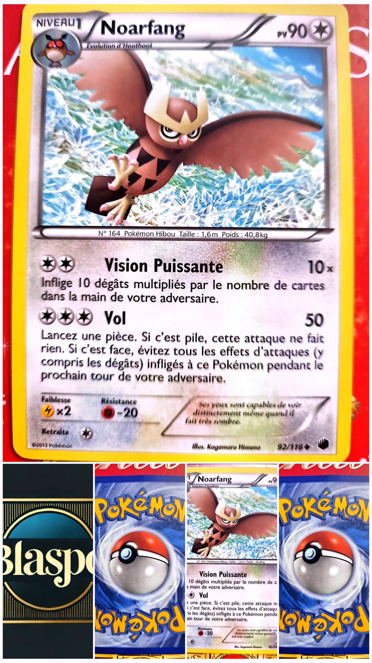 Carte Pokémon Noarfang PV 90 – Évolution – Carte Officielle – Française